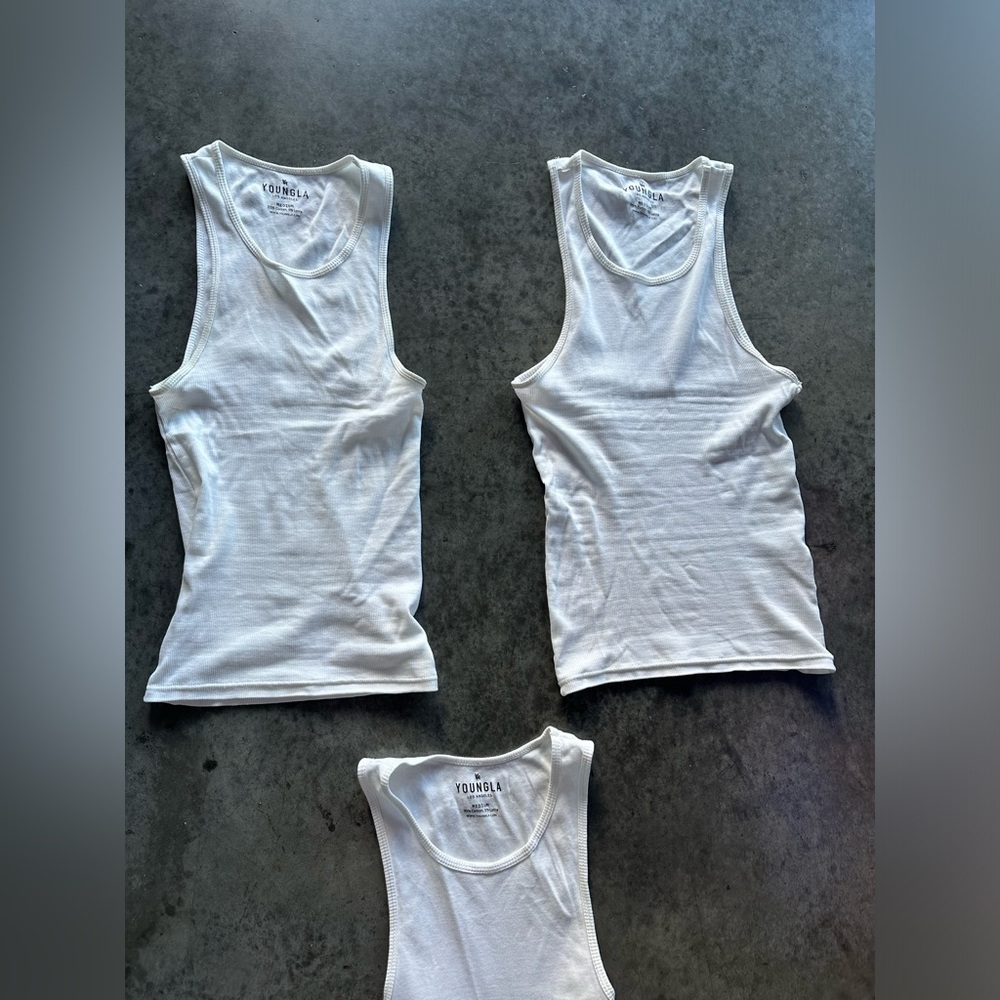 YoungLA Wife Lover Tanks - White 3 Pack Medium